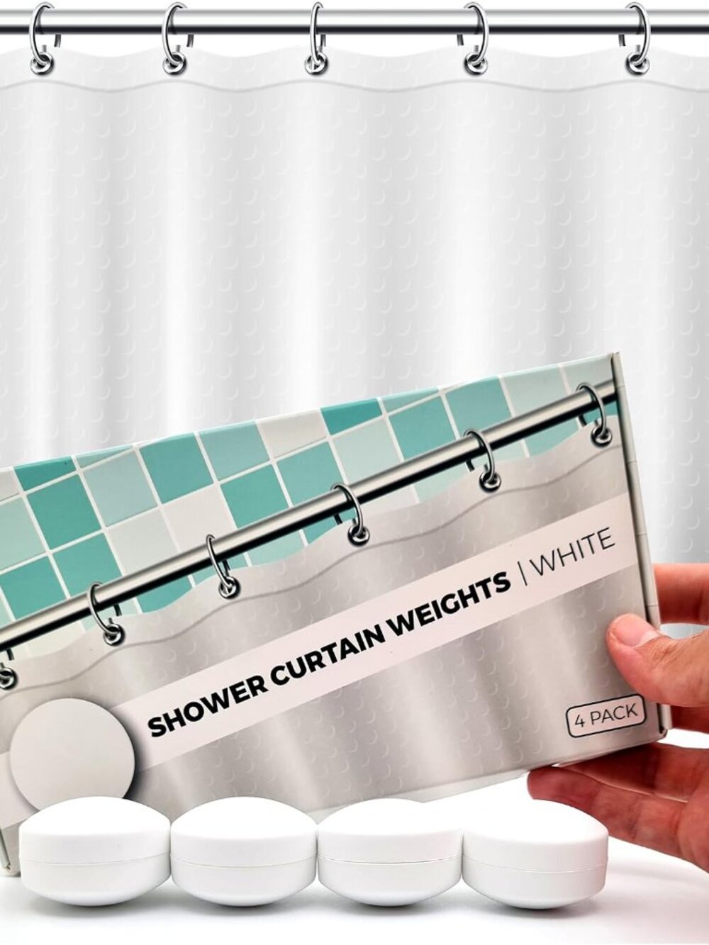Powerful Anti-Billowing Magnetic Shower Curtain Weights for Splash-Free Bath Exp